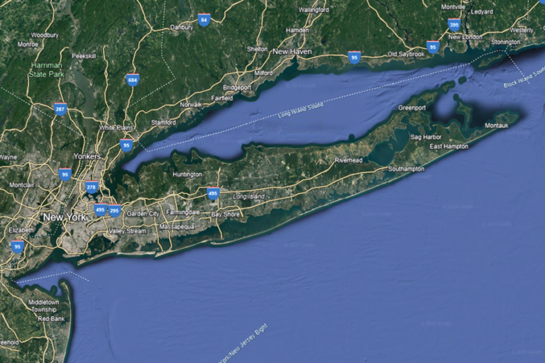 nearest cities to long island new york